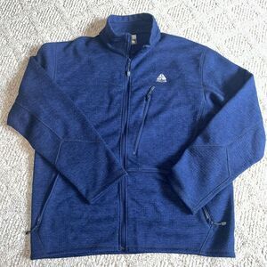 Nike ACG Men's Full-Zip Navy Blie Jacket/sweatshirt Zip Pockets Size XL‎
